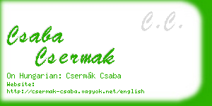 csaba csermak business card